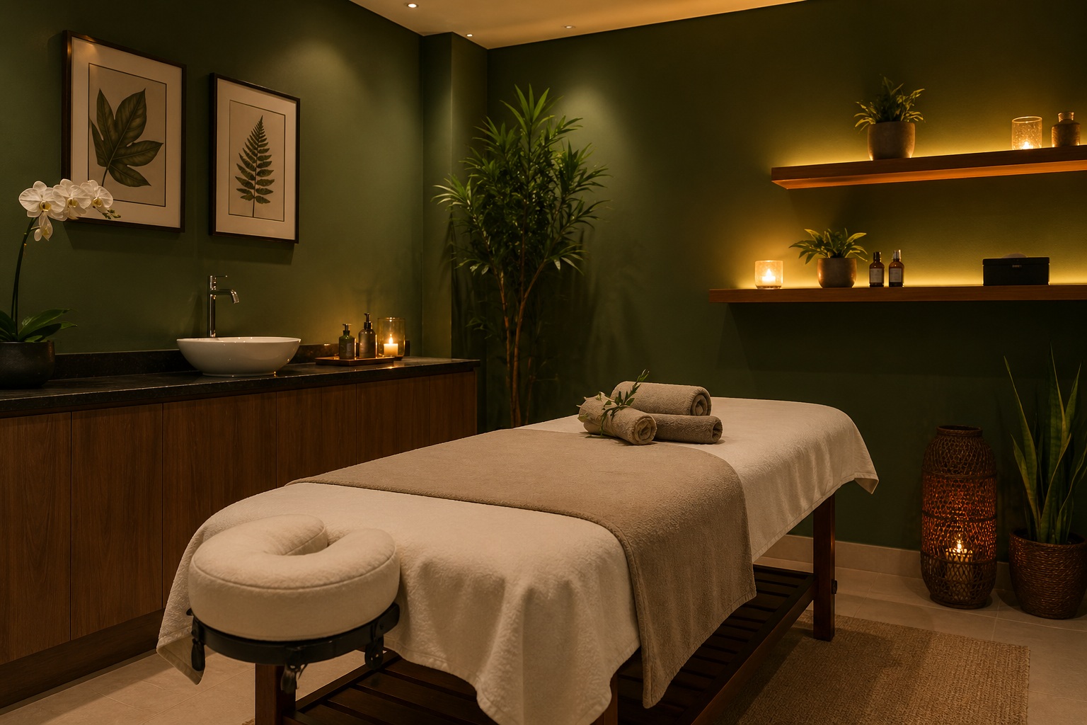 Ambiente reservado para massagem em Belo Horizonte