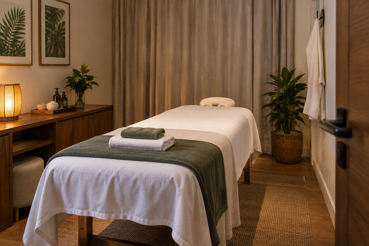 Sala reservada para atendimento de massagem na Savassi em Belo Horizonte