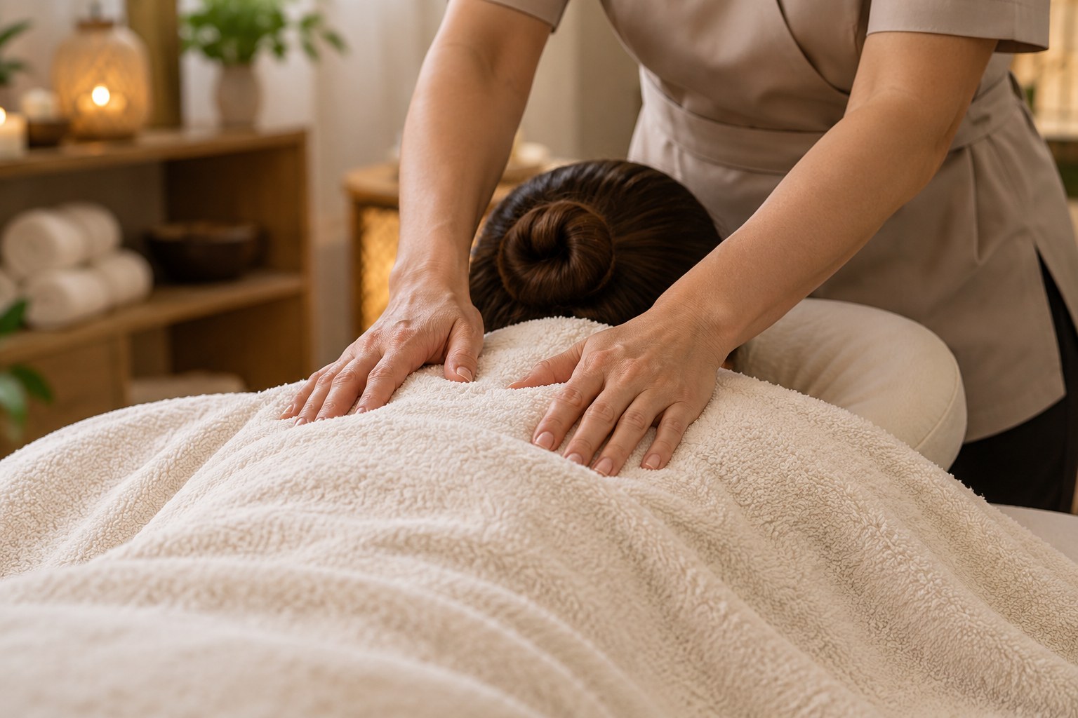 Ajuste de pressão durante massagem relaxante na Savassi em BH