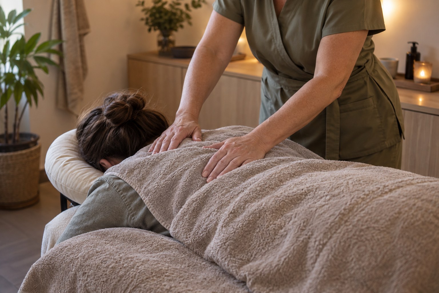 Massagem profissional com pressão ajustada ao conforto do cliente em Belo Horizonte