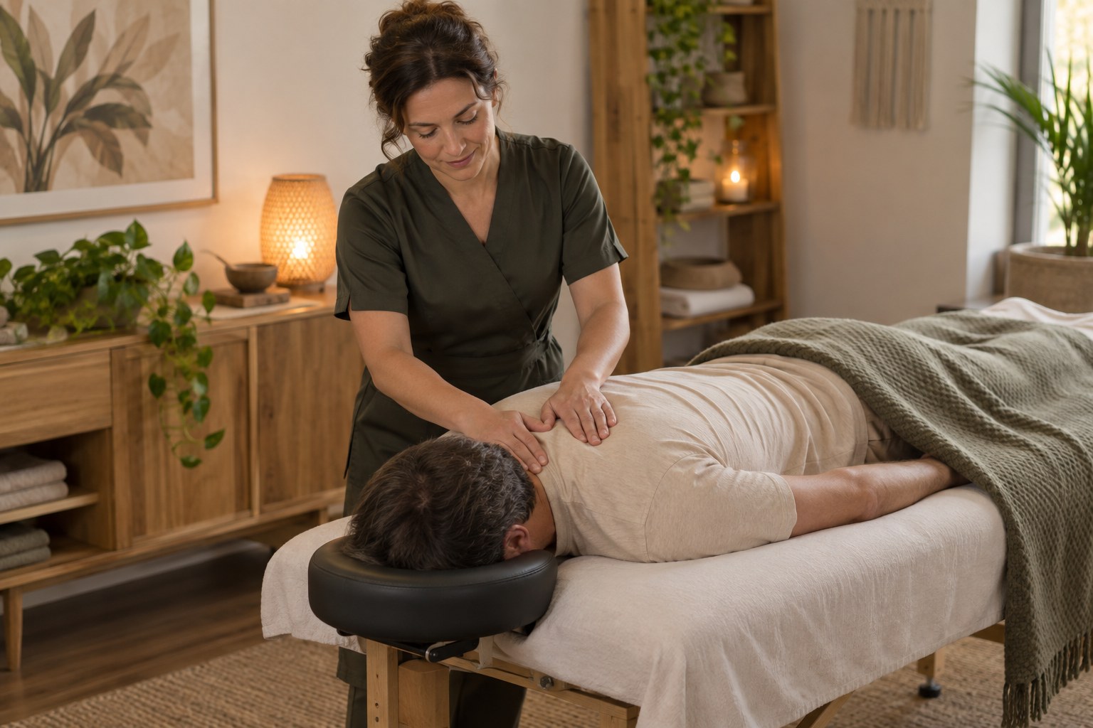 Massagem relaxante com pressão confortável em BH